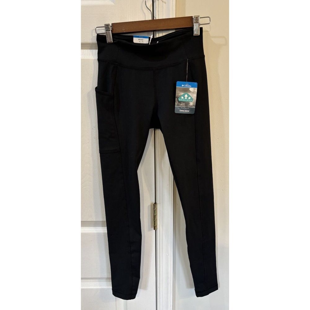 NWT‎ Columbia Omni Wick Leggings Women's Sz S Black Performance Fit
